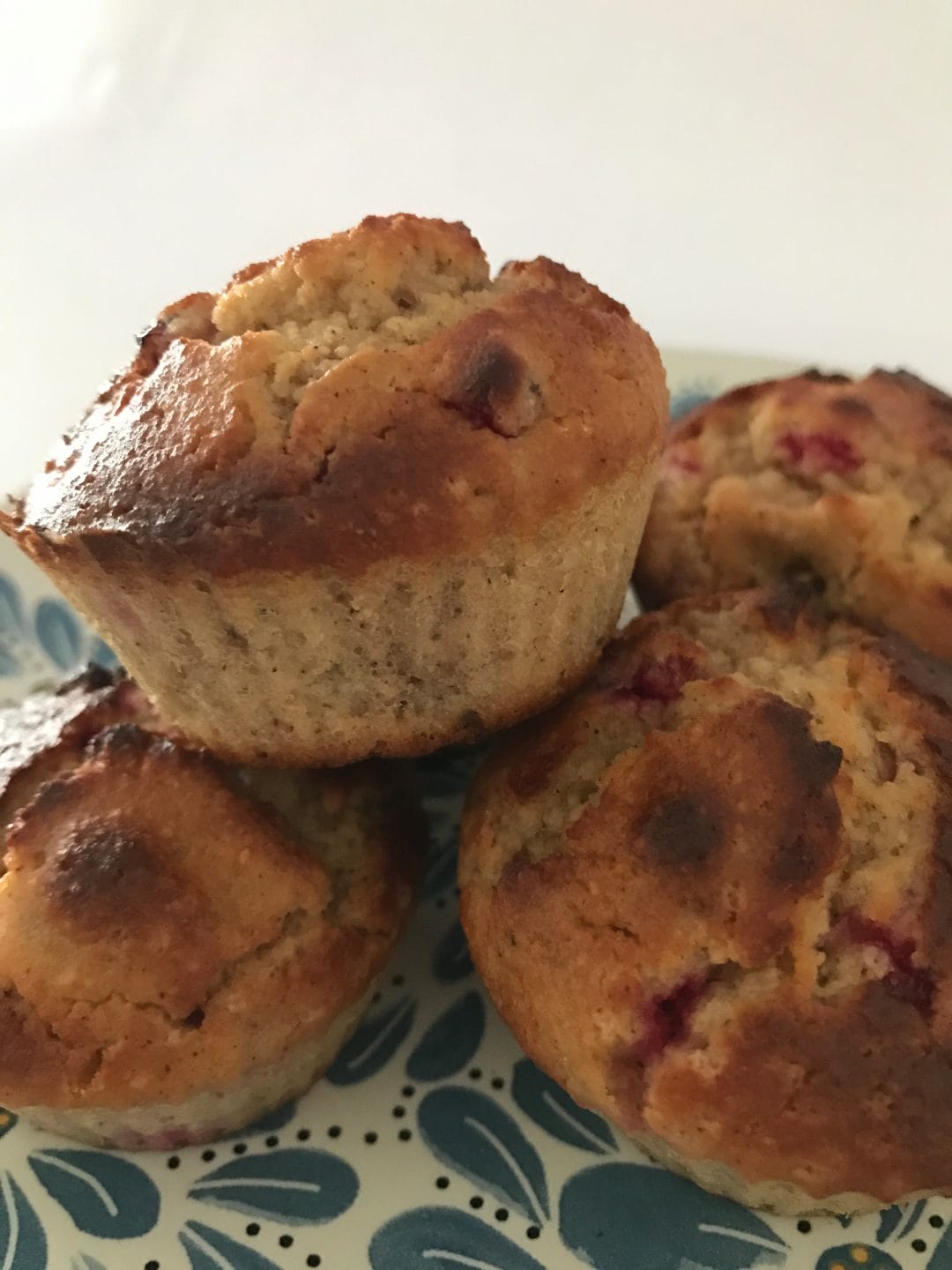 Image of muffins with walnuts and red currants 
