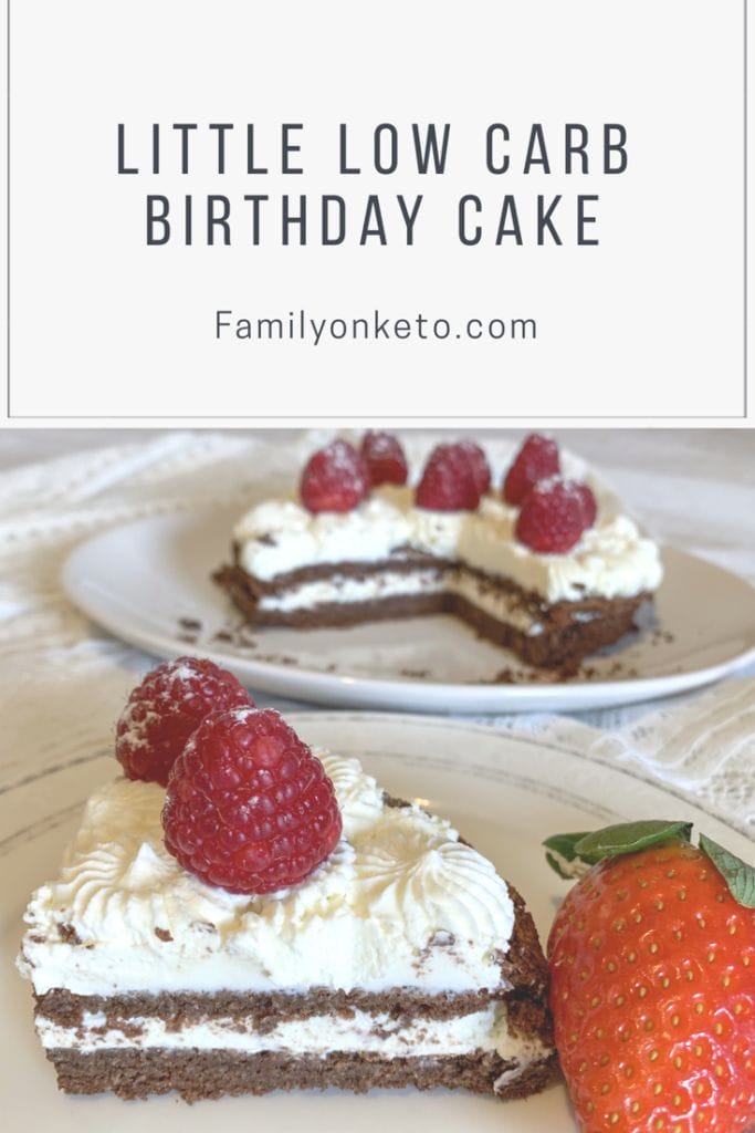 Image of a little low carb birthday cake