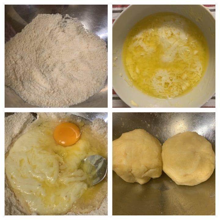 Picture of step by step recipe for preparing the keto pie crust 