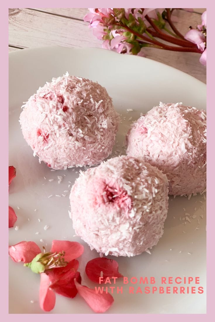keto fat bombs with berries and coconut