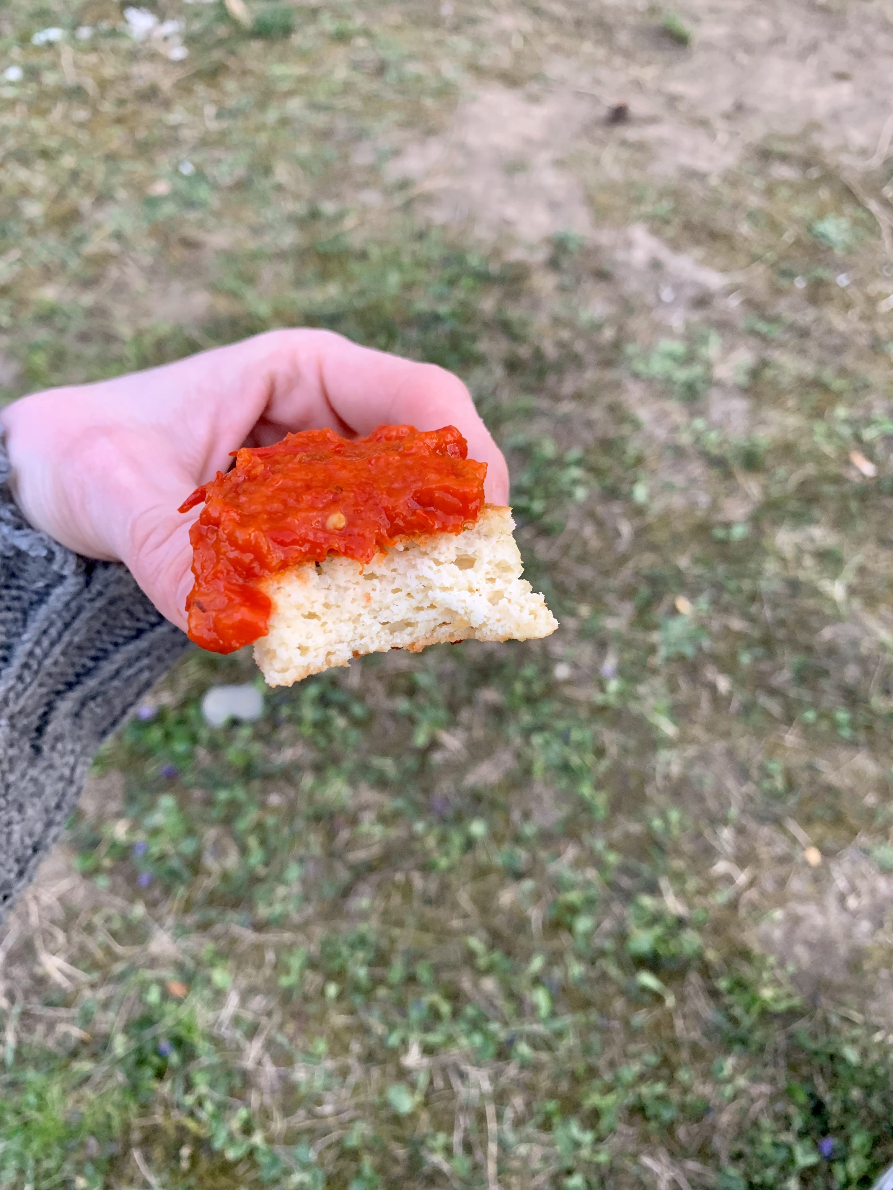 Picture of keto focaccia with ajar