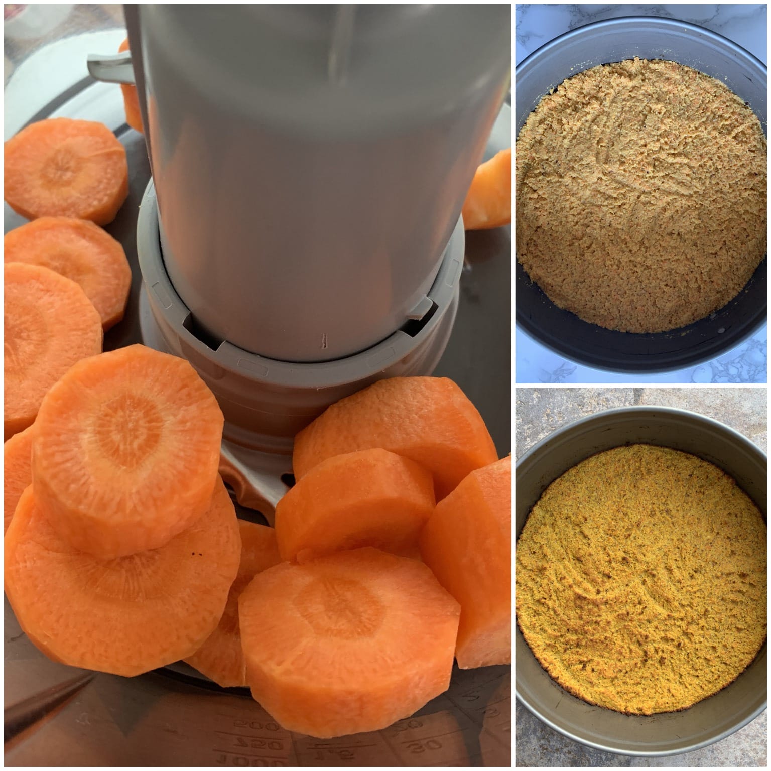 Picture of procedure to make low carb carrot cake bottom