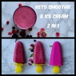 Picture of keto smoothie and keto popsicles