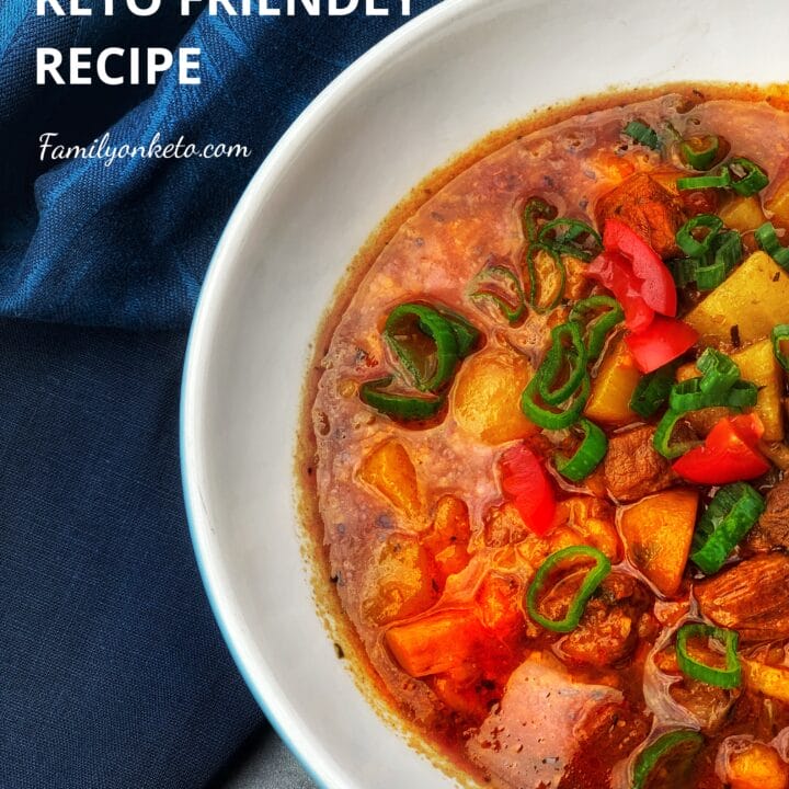 Picture of vegetable beef soup keto recipe