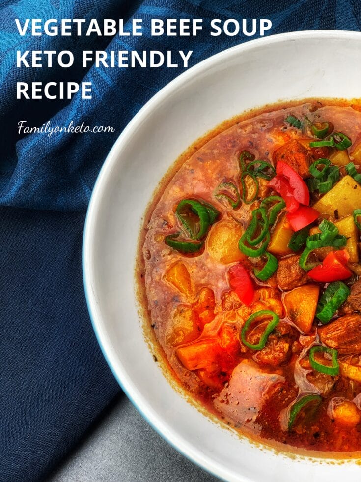 Picture of vegetable beef soup keto recipe