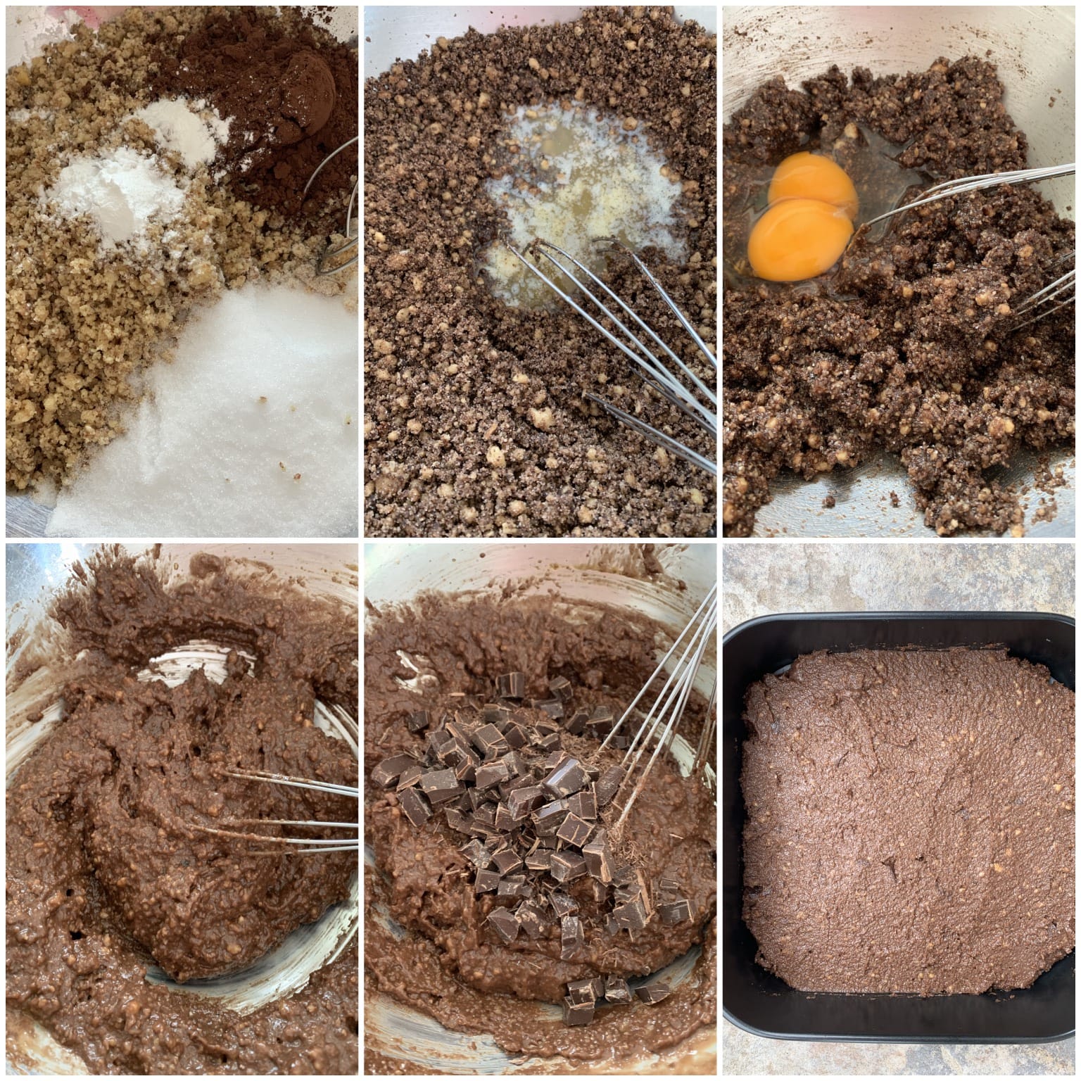 Picture of procedure to make keto walnuts cake 