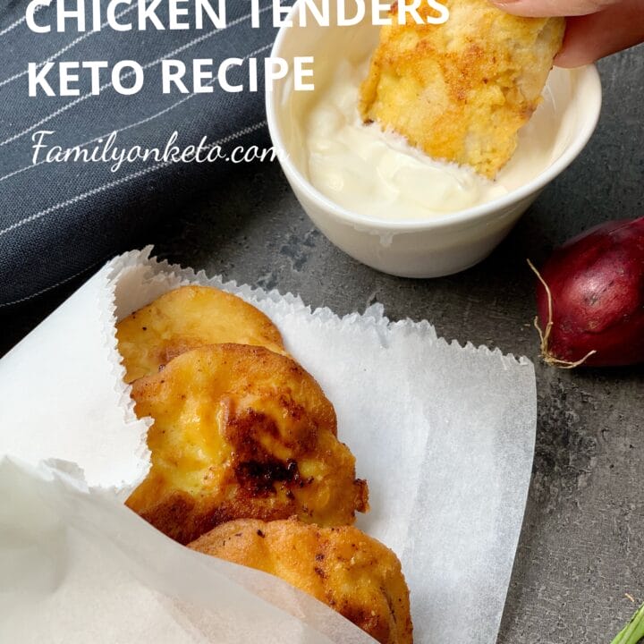 Picture of keto chicken tenders dipping