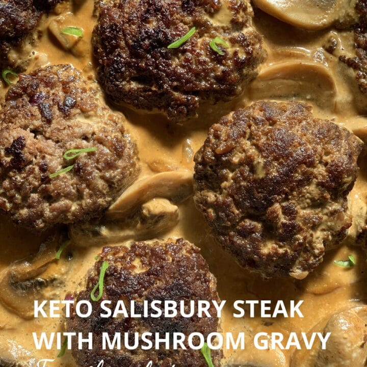 Picture of keto Salisbury steak with mushroom sauce