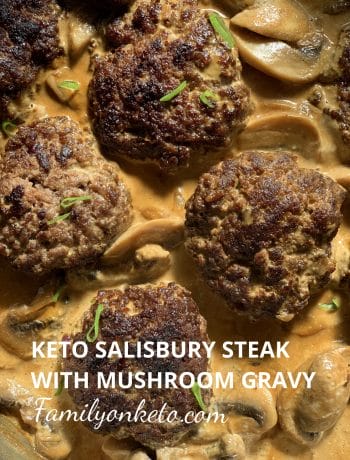 Picture of keto Salisbury steak with mushroom sauce