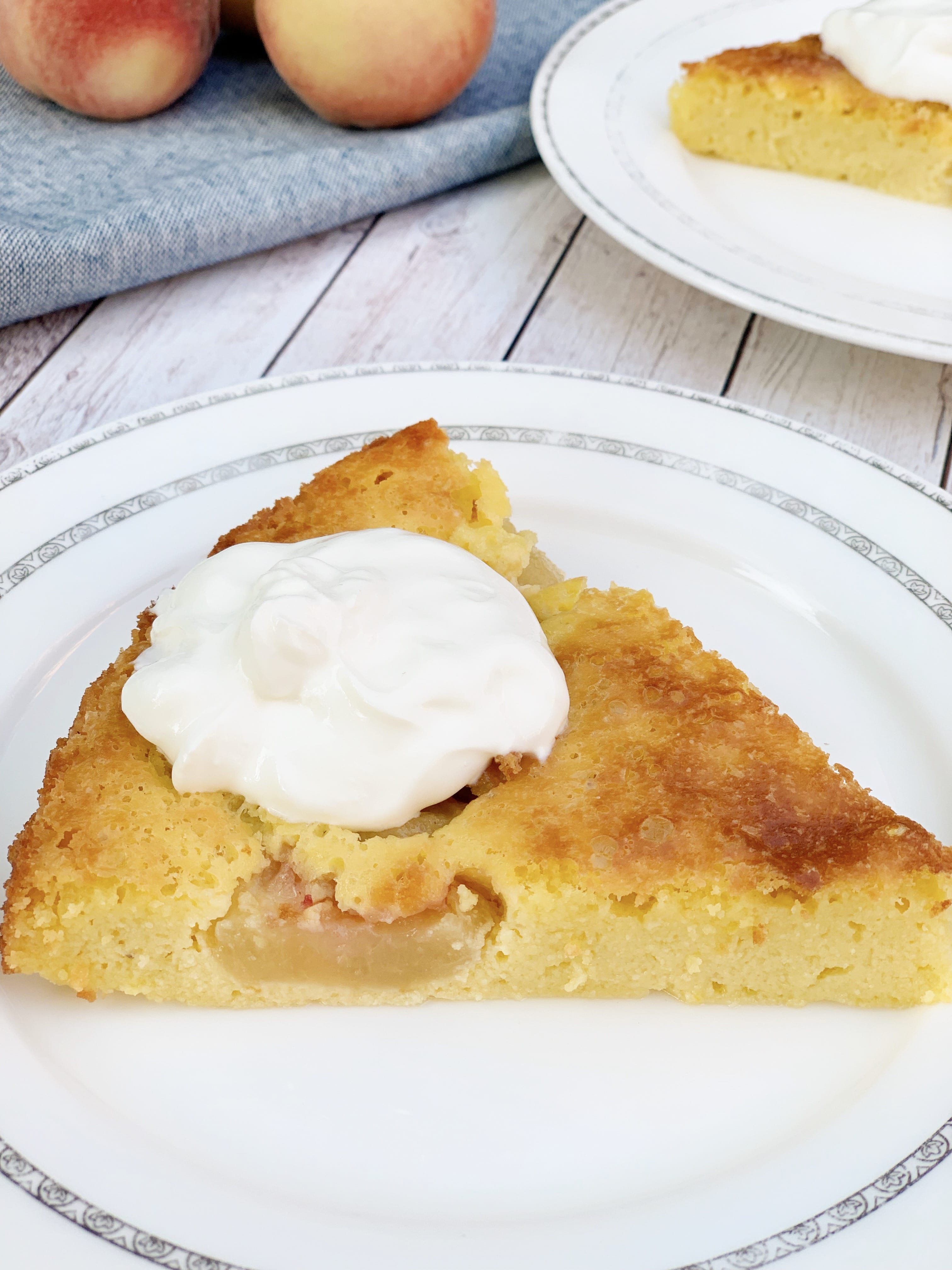 Keto peach cake with lemon Family On Keto