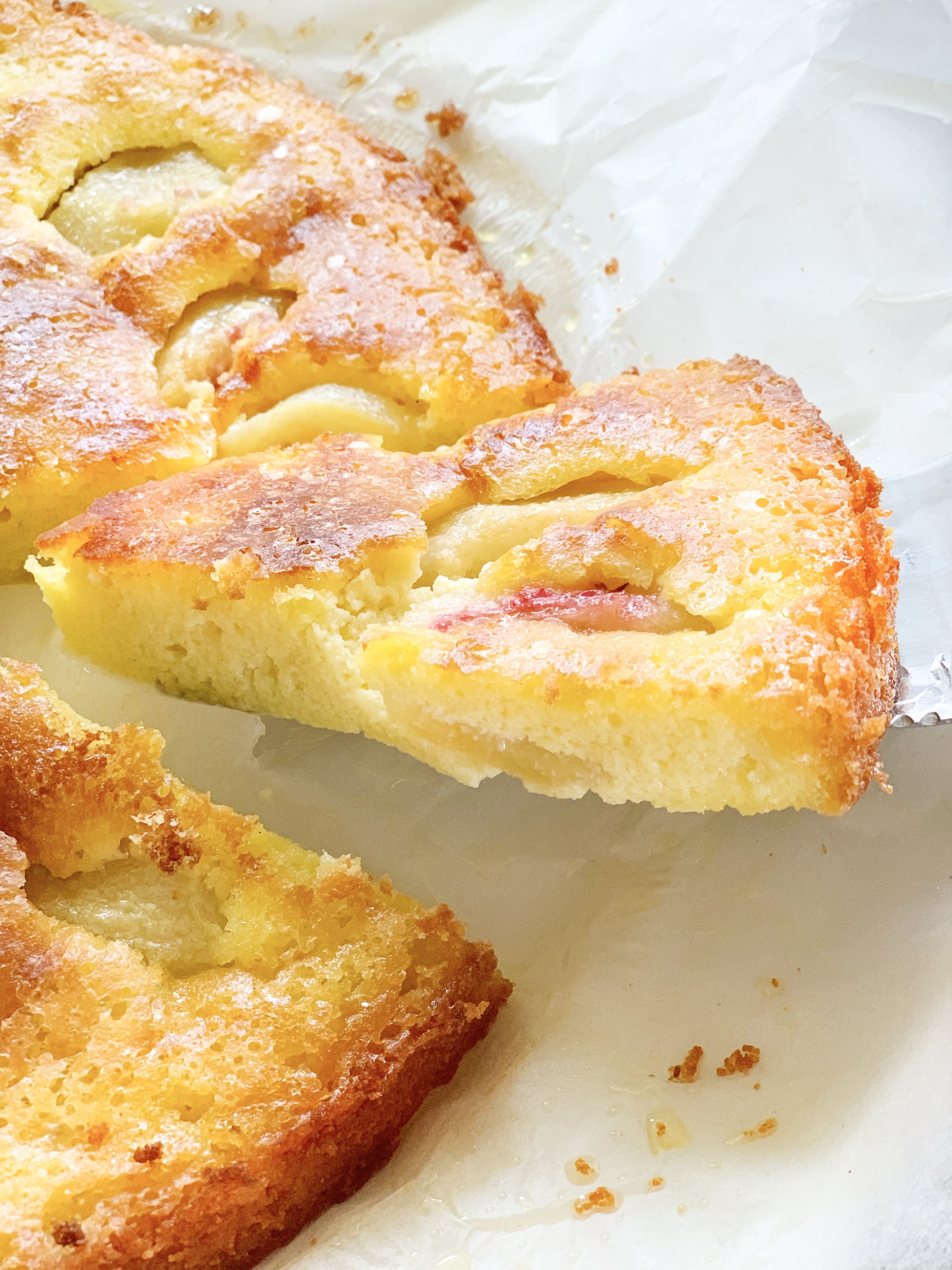 Keto peach cake with lemon Family On Keto