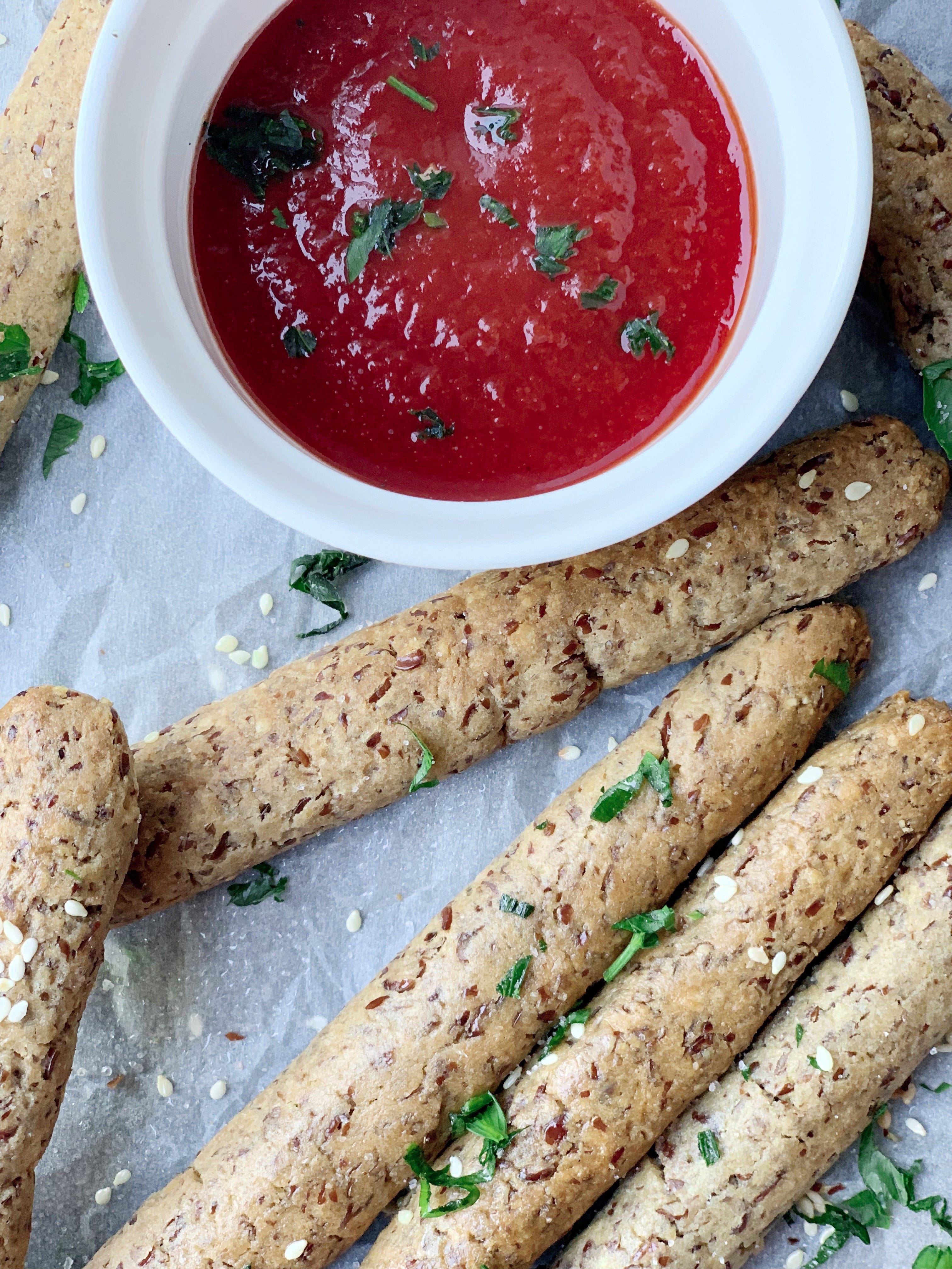 Keto breadsticks, keto grissini (no nuts, grain free) Master recipe