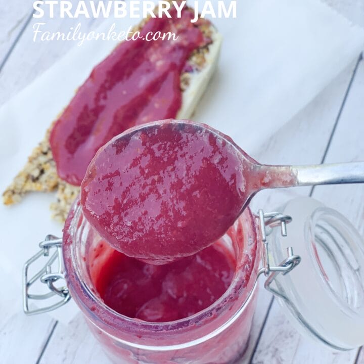 Keto sugar free strawberry jam