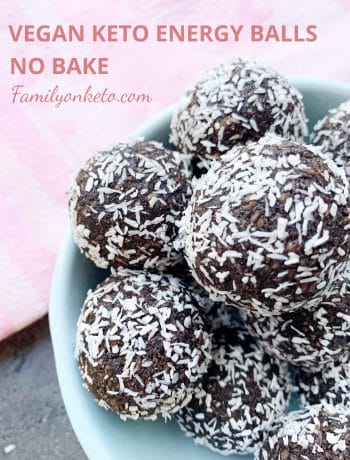Picture of vegan keto energy balls with nuts and coconut