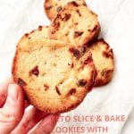 Picture of keto slice and bake sugar free cookies with cranberries