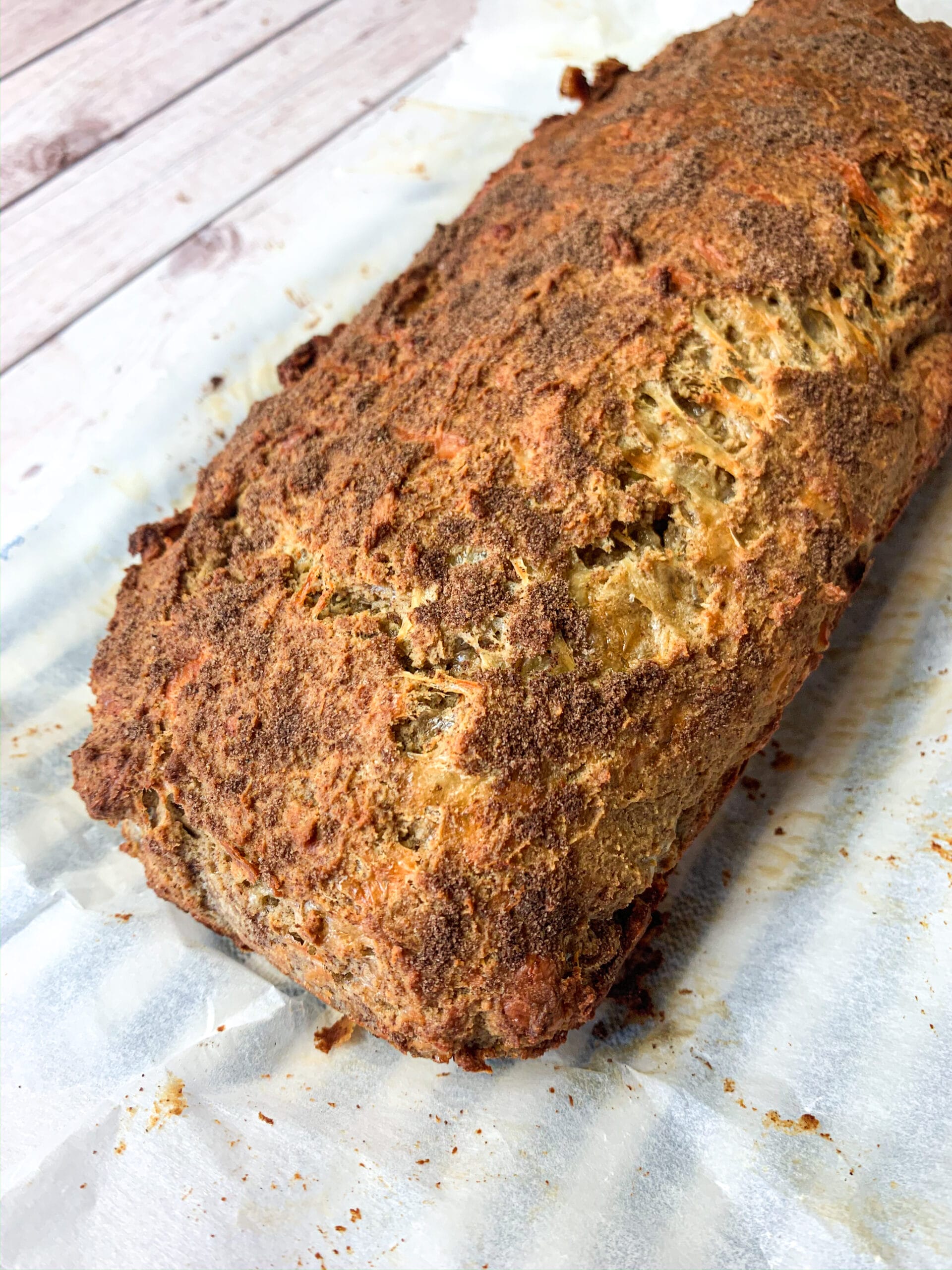 Loaf of keto bread using yeast 