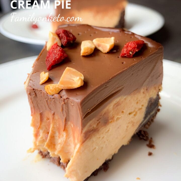 Picture of keto peanut butter cream pie