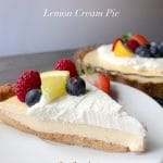 Picture easy keto lemon cream pie with lemon cream with mascarpone cheese