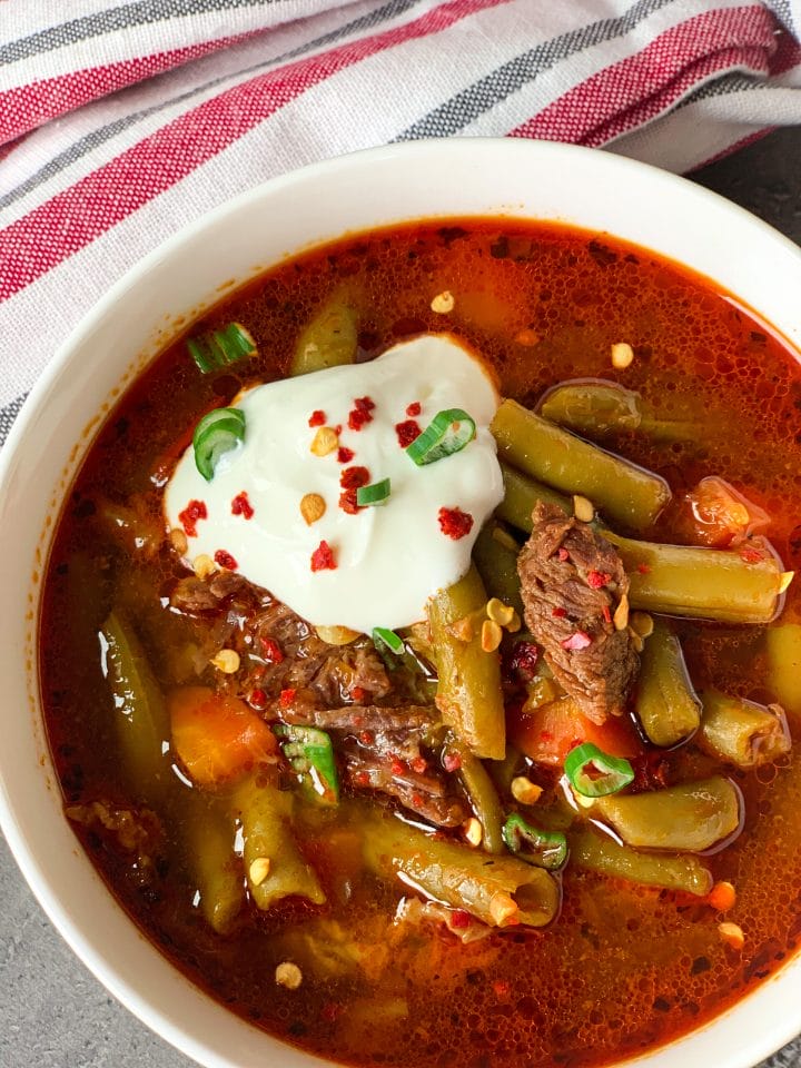 Photo of low carb green bean stew with beef
