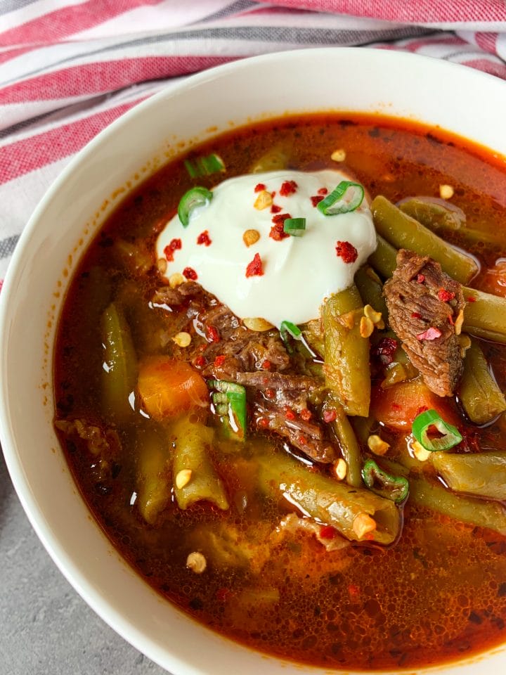 Picture of keto beef stew with green beans