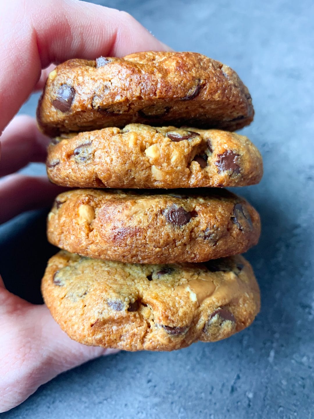 Picture of keto peanut butter cookies with chocolate