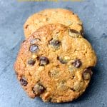 Picture of keto peanut butter chocolate chip cookies