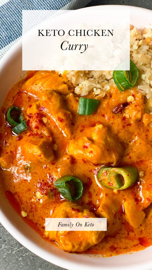 Keto Chicken Curry - Chicken With Curry Coconut Sauce - Family On Keto