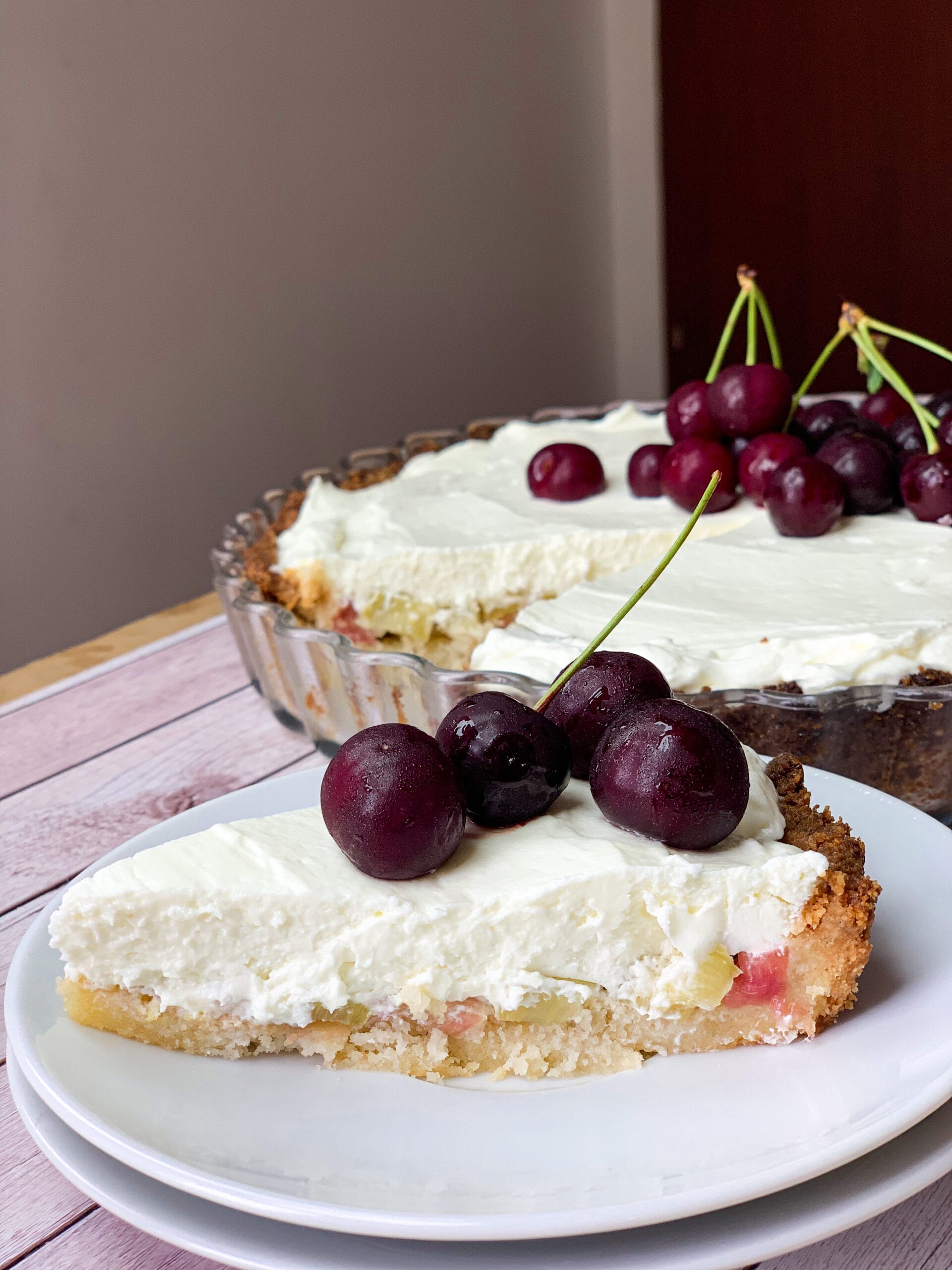 Photo of keto rhubarb recipe for keto cheesecake with rhubarb