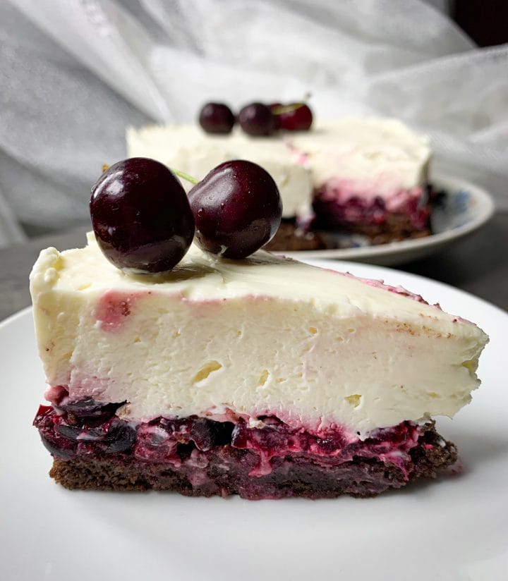 Picture of low carb cherry cheesecake