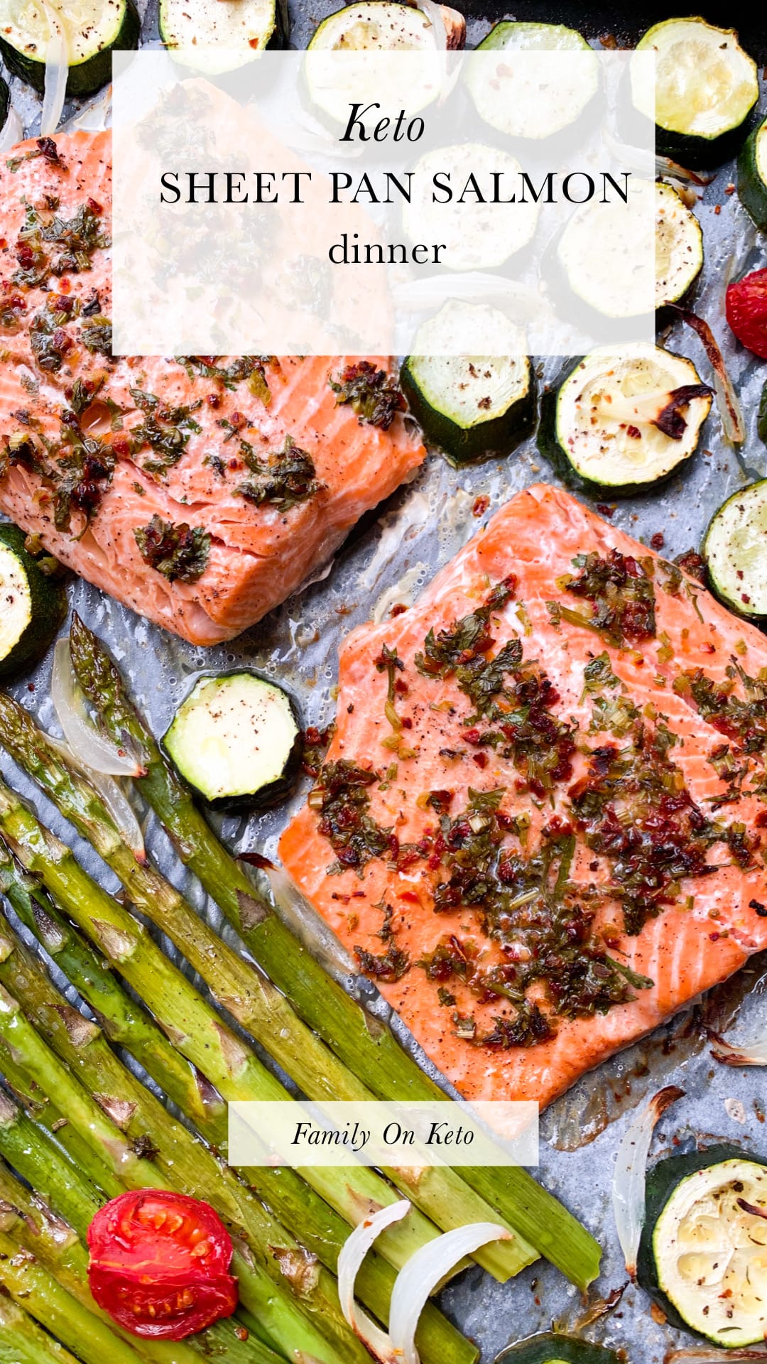 Keto sheet pan salmon dinner - Family On Keto
