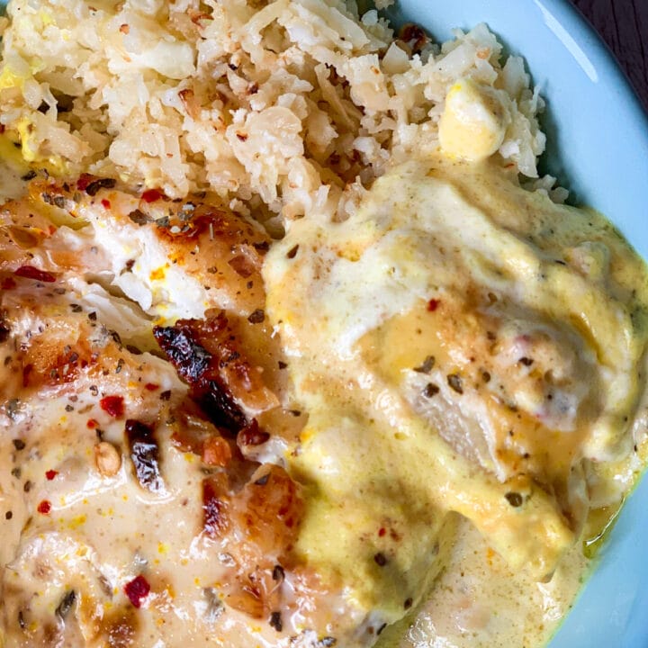 Picture of keto fish with coconut milk sauce with lime keto recipe