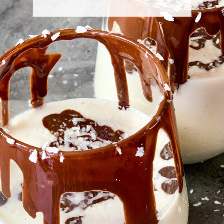 Keto coconut dessert in glass