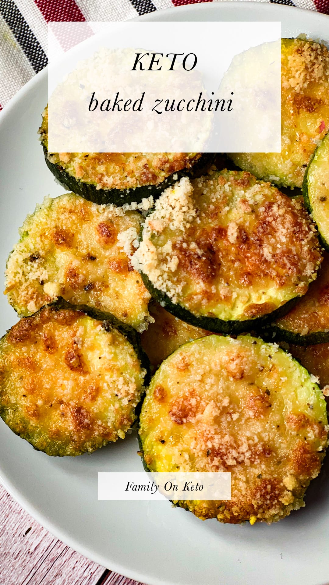 Picture of keto baked zucchini in oven with parmesan cheese o top