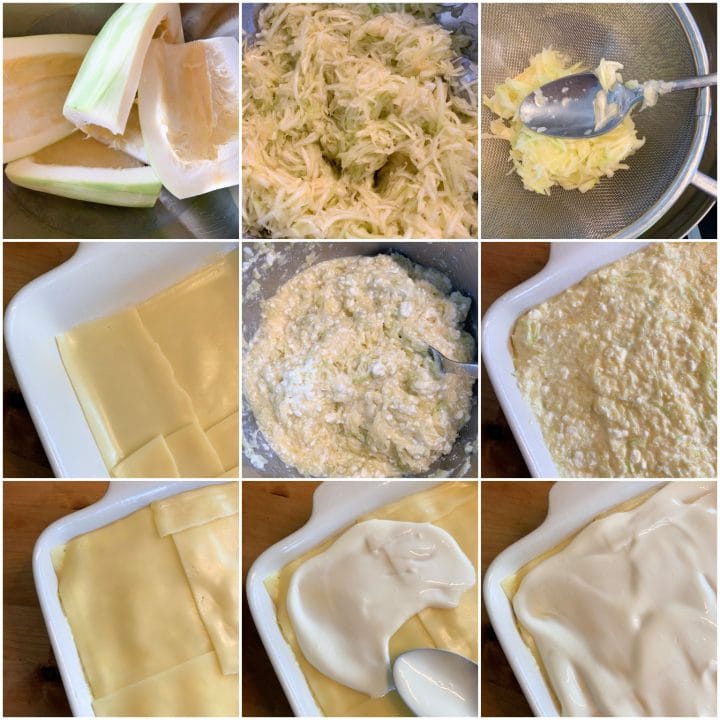 Picture of a procedure to make keto summer squash casserole