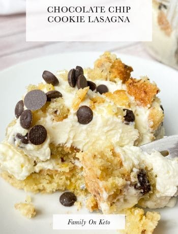 Picture of keto chocolate chip cookie lasagna