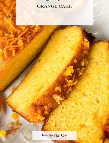 Picture of sugar free orange cake recipe cut in slices
