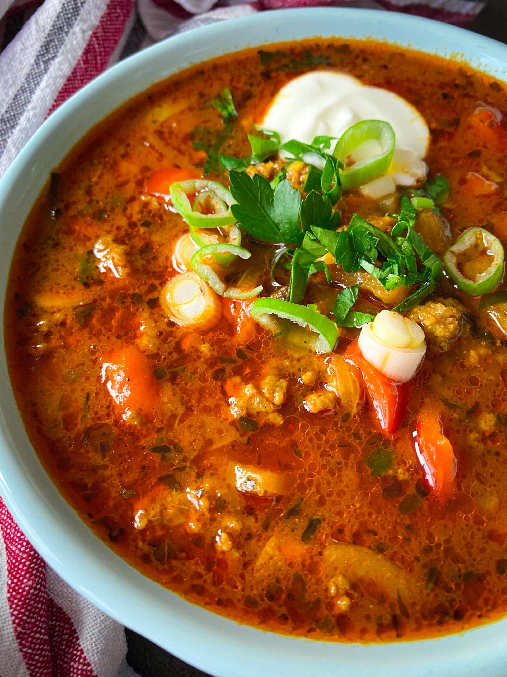 Picture of low carb stuffed pepper soup