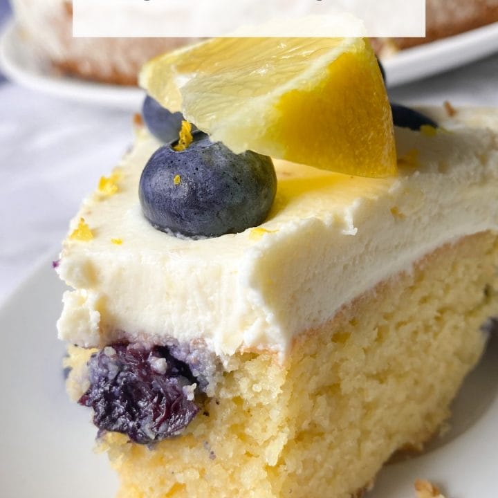 Picture of sugar-free lemon blueberry cake