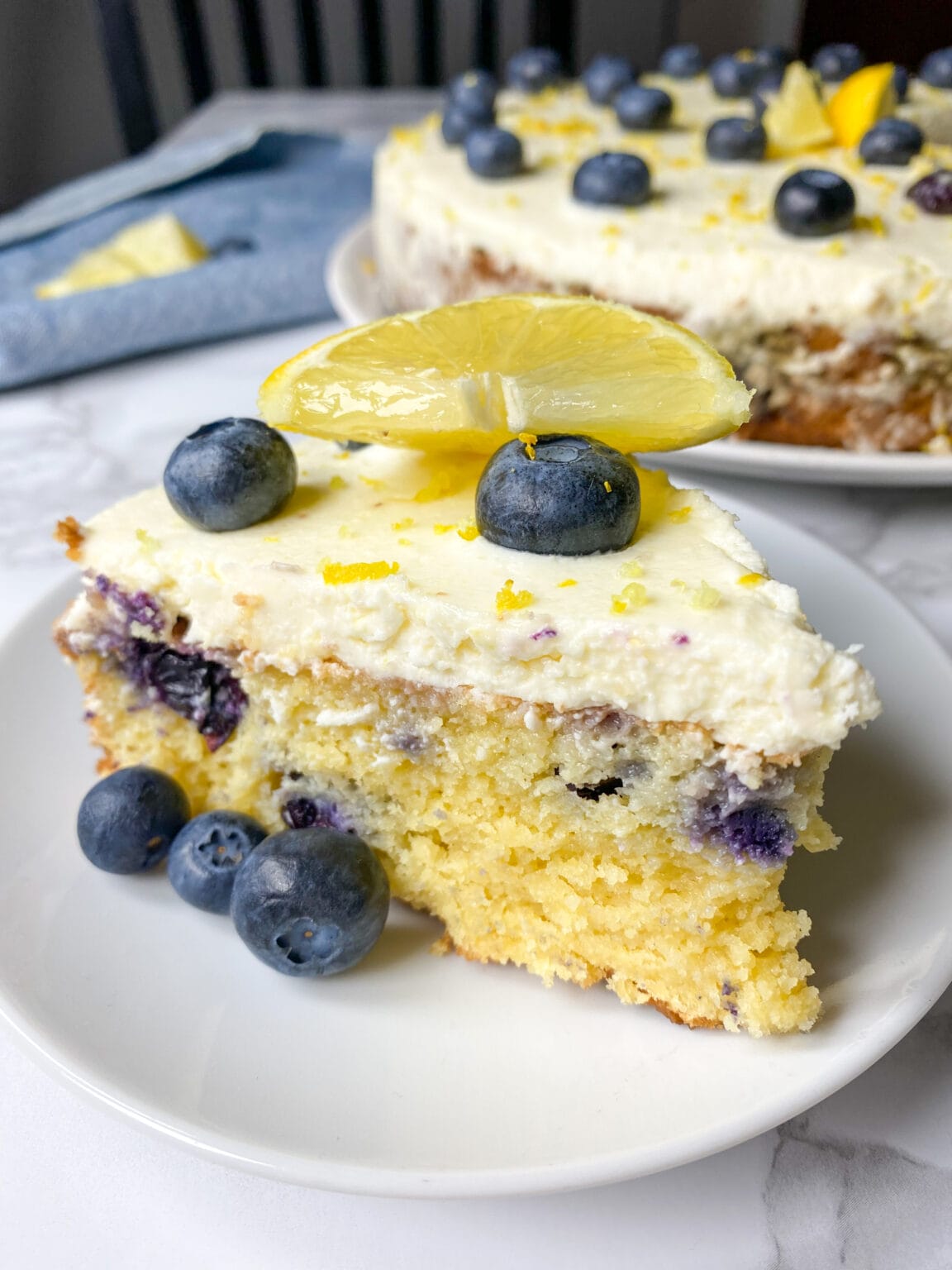 Sugar free lemon blueberry cake - Family On Keto