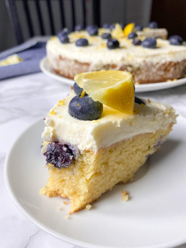 Picture of low carb lemon blueberry cake