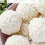 Bowl of keto Raffaello pralines