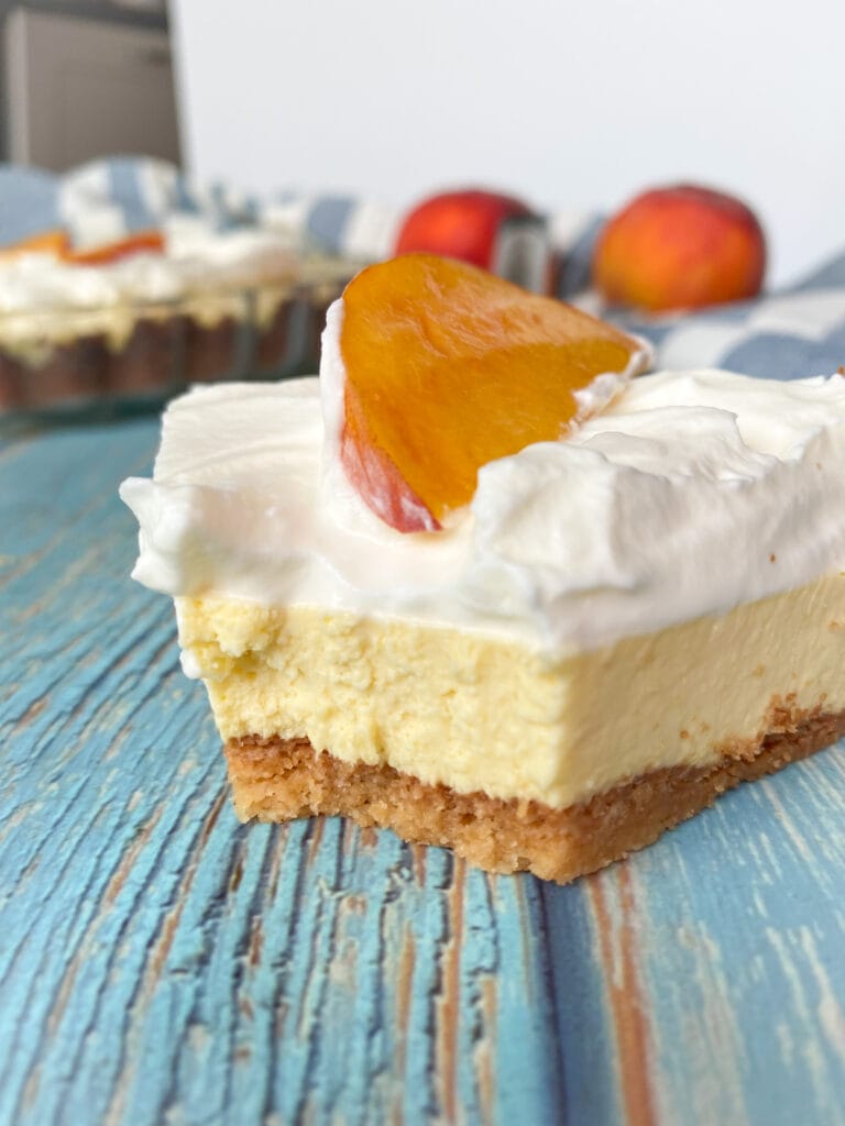 Picture of low carb peach pie with cream