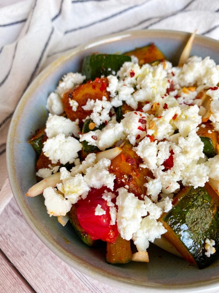 Picture of Mediterranean zucchini salad with tomatoes and feta